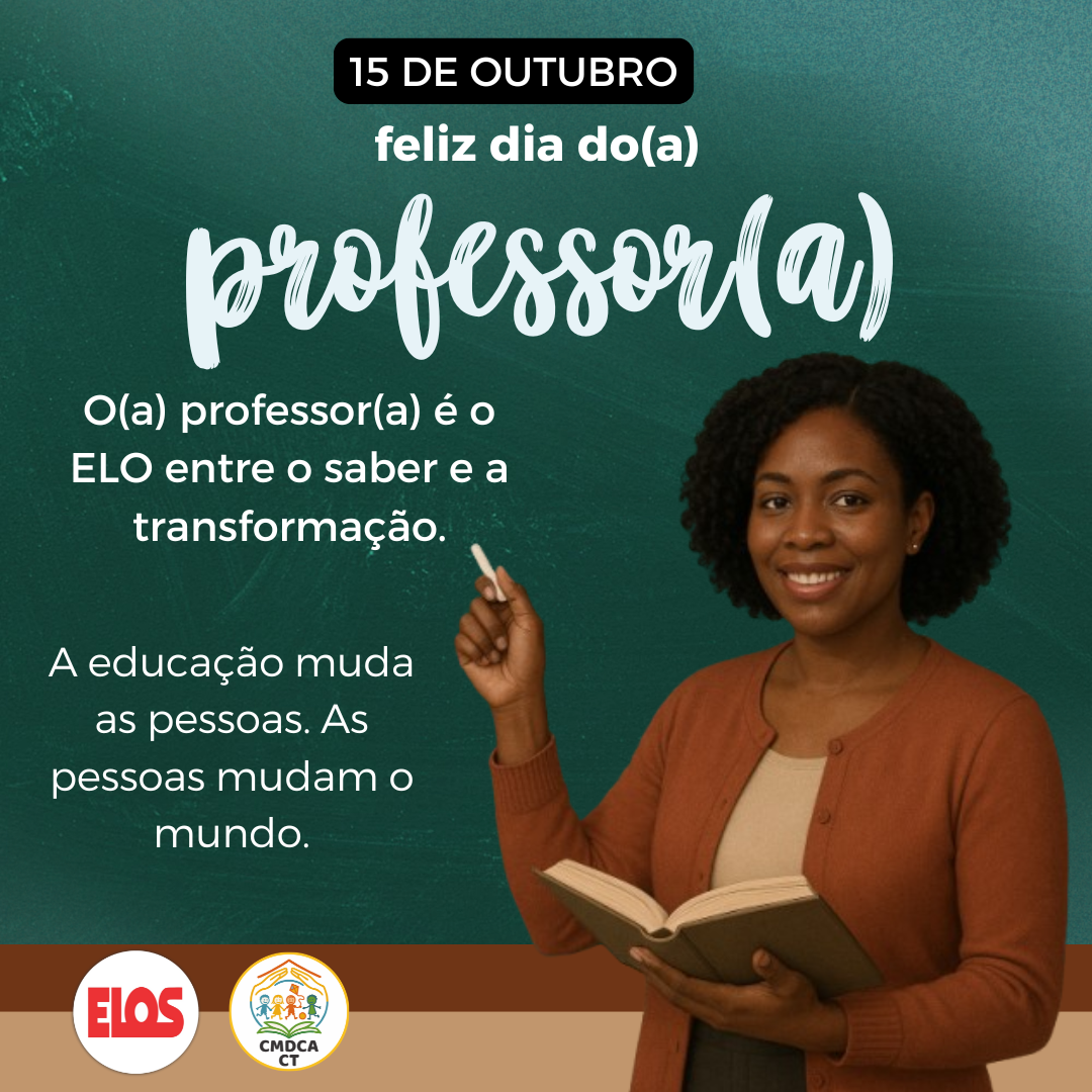 15 de outubro, dia do(a) professor(a)