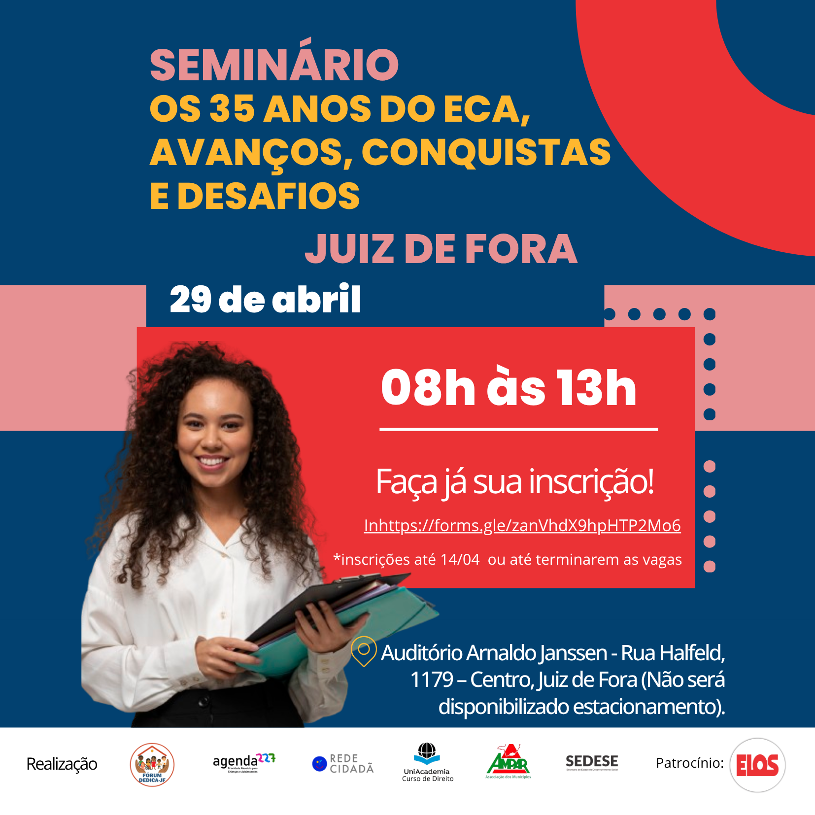 Inscrições abertas para o Seminário em comemoração aos 35 anos do Estatuto da Criança e do Adolescente