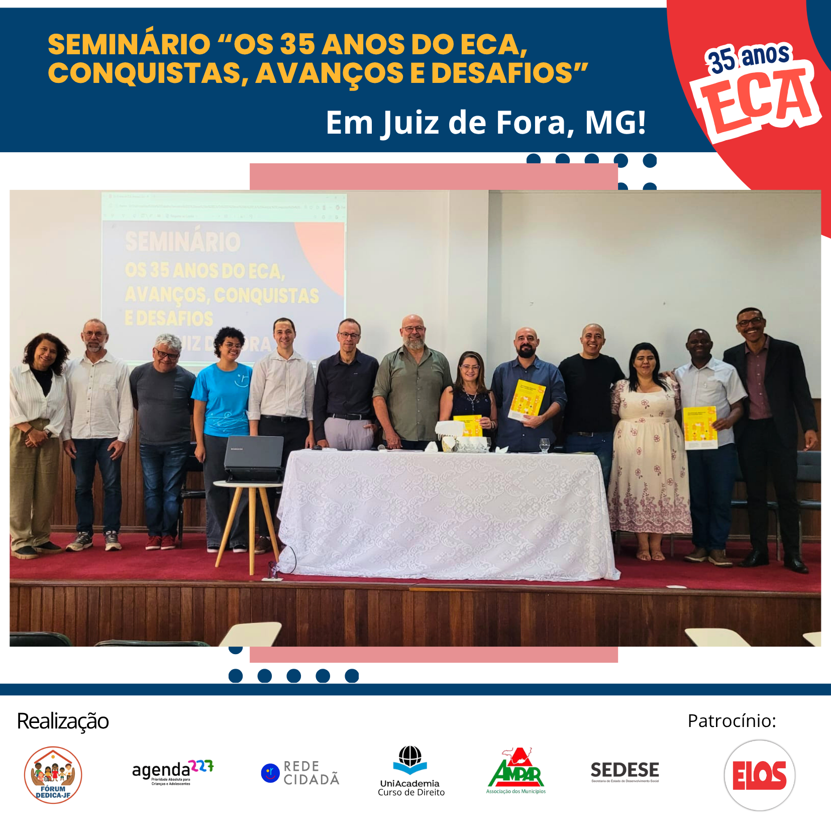 Seminário marca os 35 anos do ECA e reúne representantes de 20 municípios em Juiz de Fora