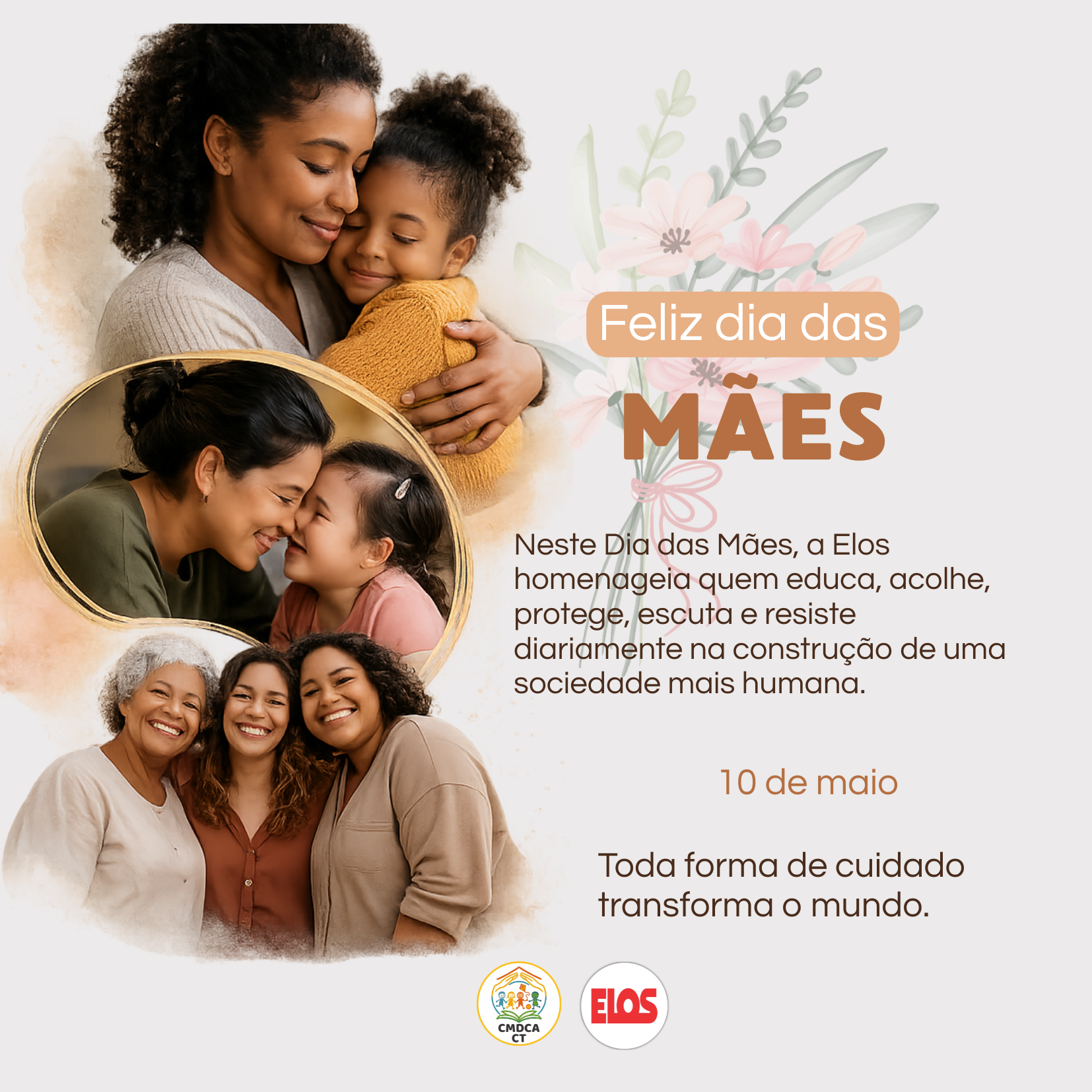 Feliz dia das mães