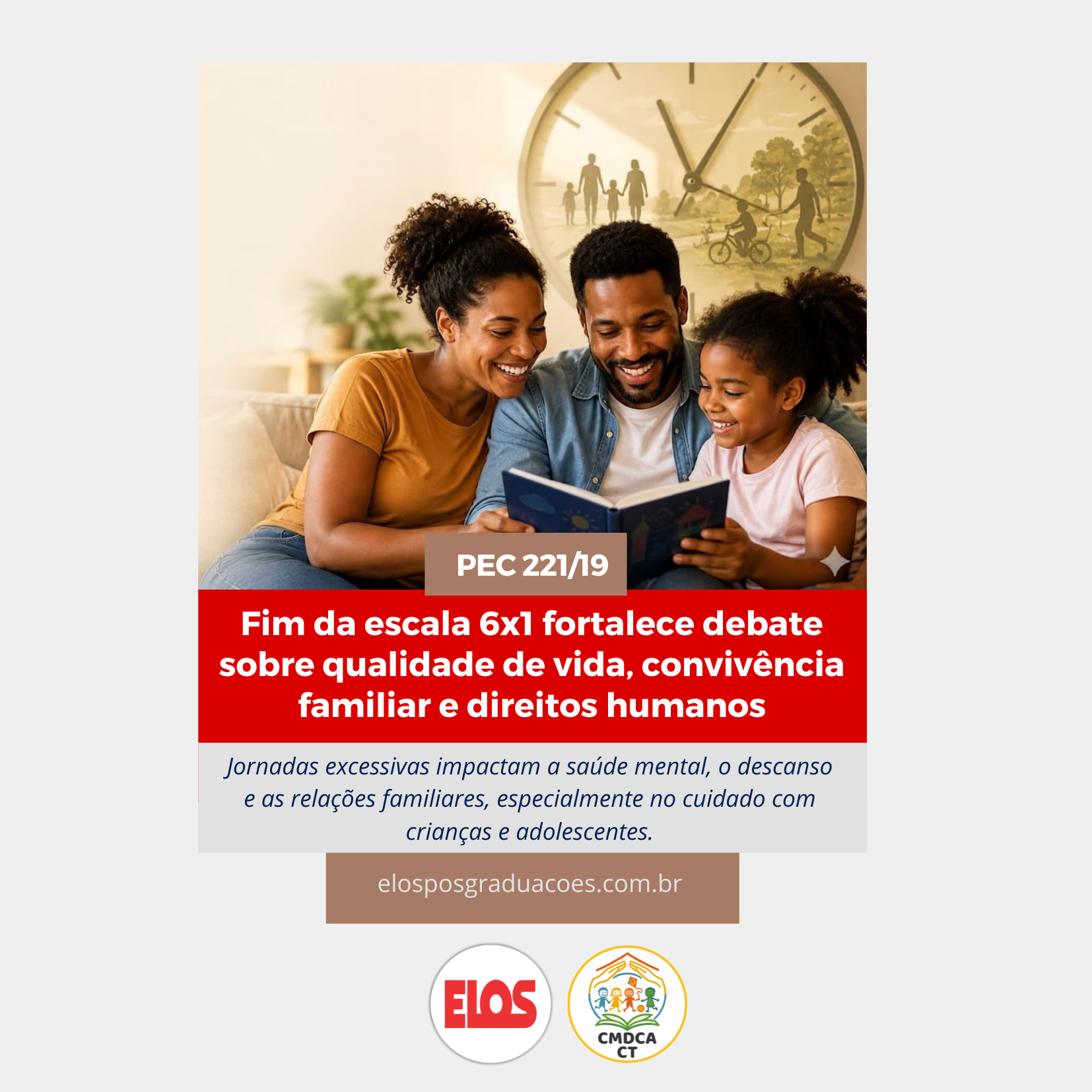 Fim da escala 6×1 fortalece debate sobre qualidade de vida, convivência familiar e direitos humanos