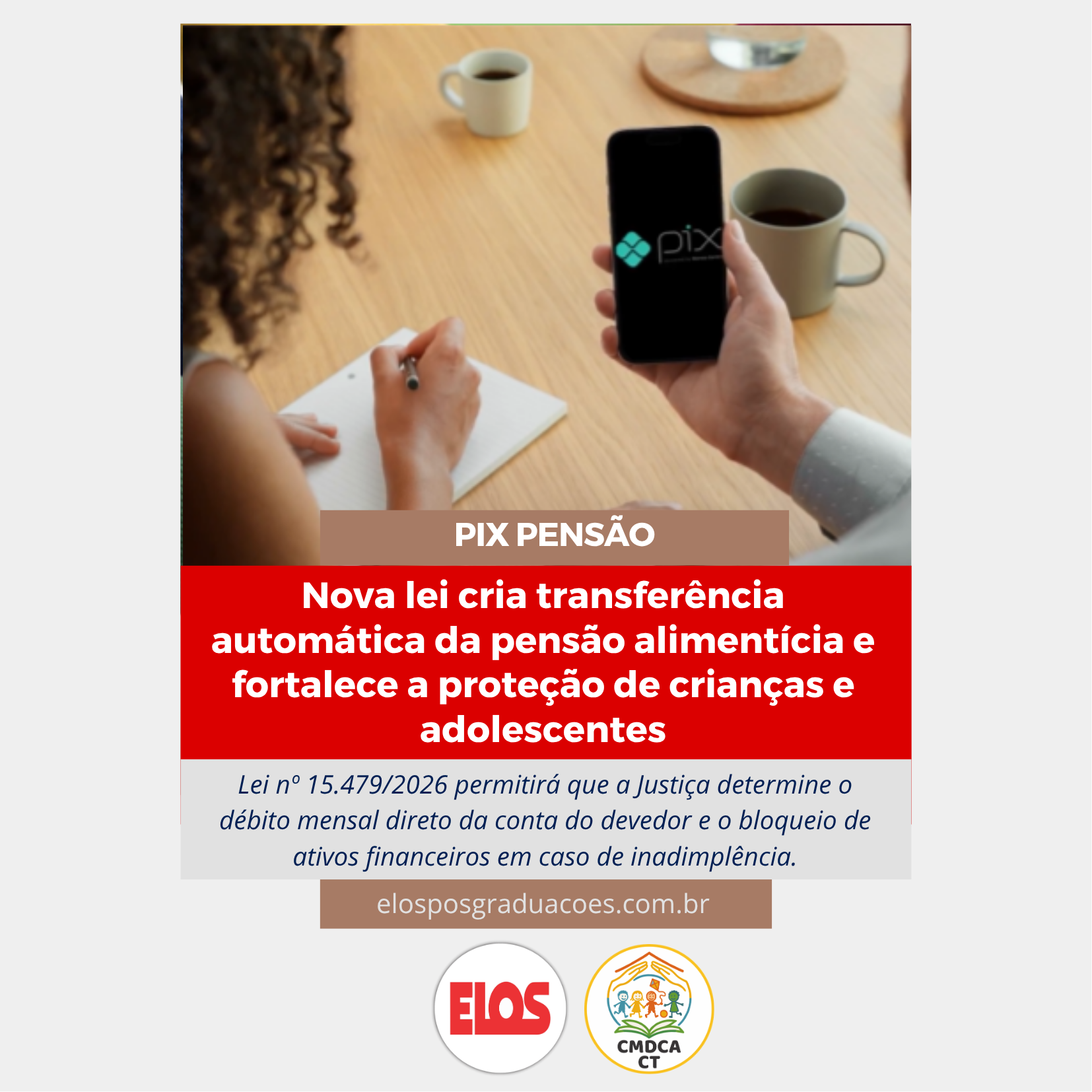 Nova lei cria transferência automática da pensão alimentícia e fortalece a proteção de crianças e adolescentes